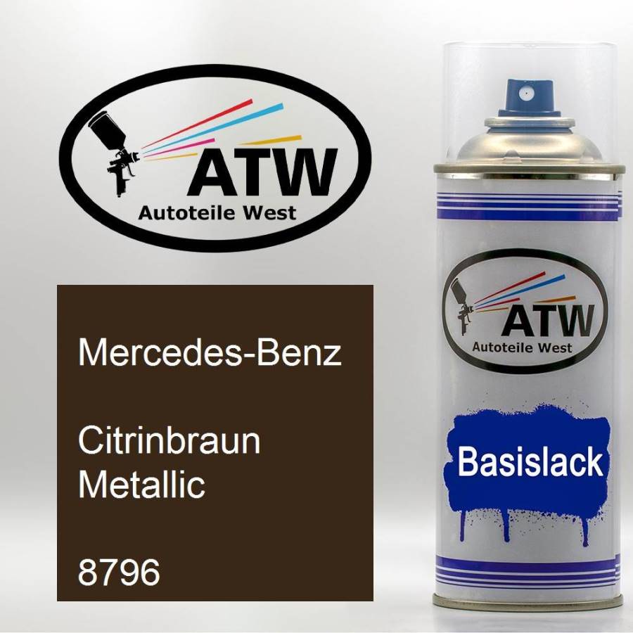 Mercedes-Benz, Citrinbraun Metallic, 8796: 400ml Sprühdose, von ATW Autoteile West.
